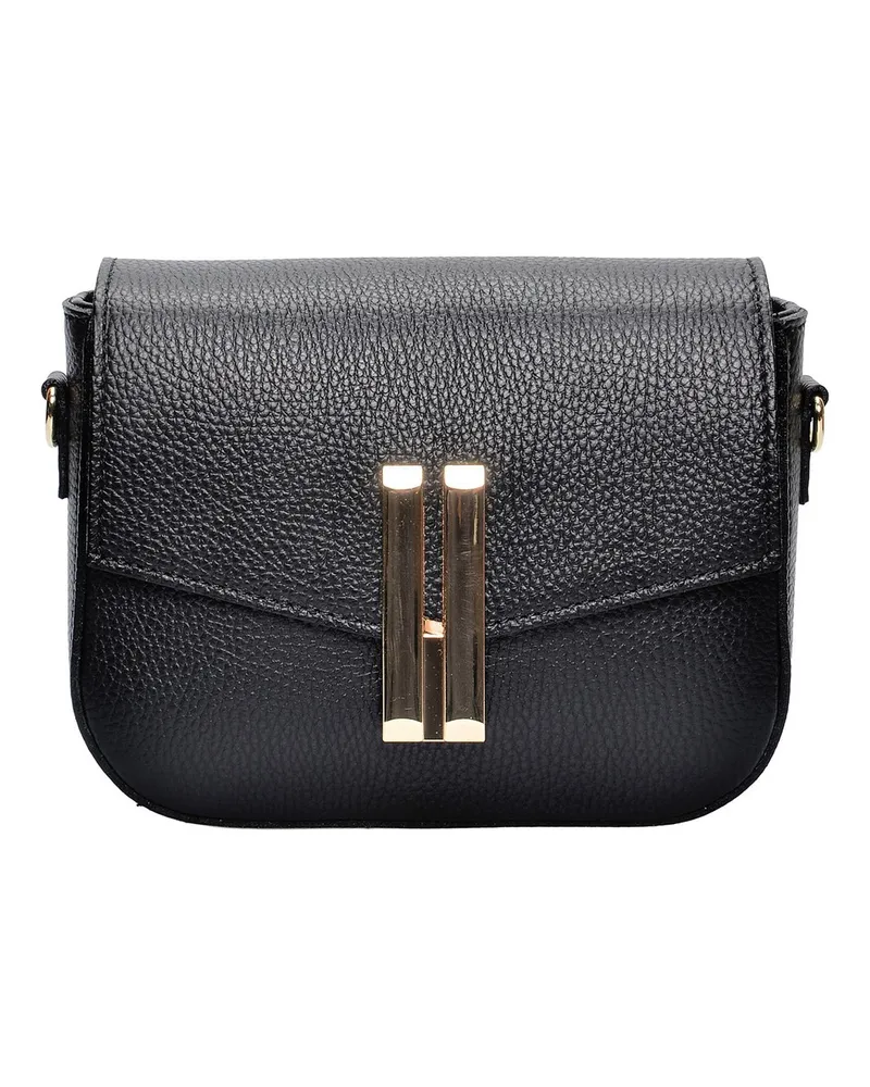 Anna Luchini Schwarz Rindsledertasche Schwarz