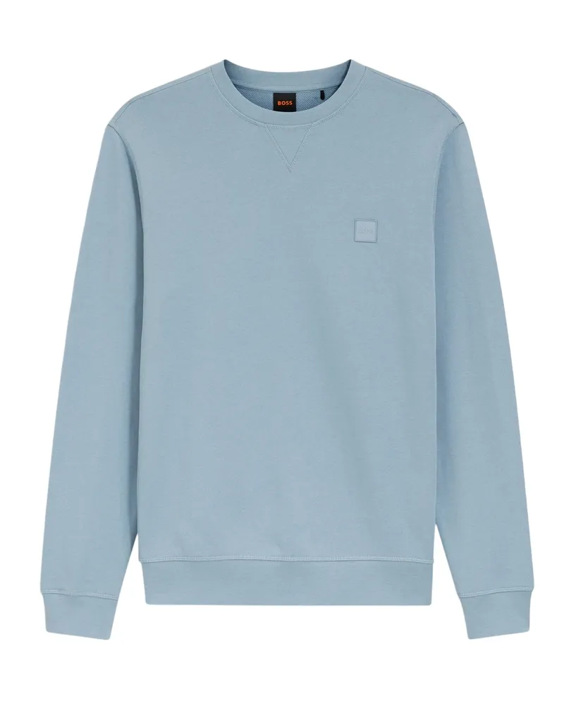 HUGO BOSS Westart" Sweatshirt für Herren, Rundhalsausschnitt, Premium-Baumwolle (Blau Blau