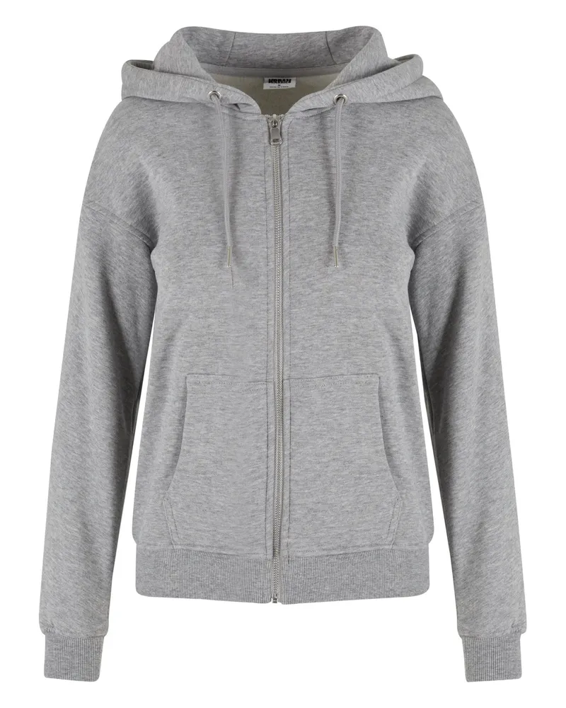 Urban Classics Hoodie mit durchgehendem Reißverschluss für Damen (Grau Grau