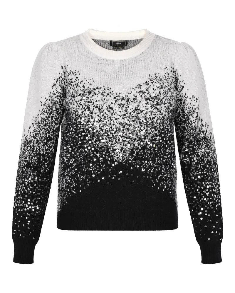 FAINA Pullover für Damen, seitlich gerafft - Wollweiß Wollweiß