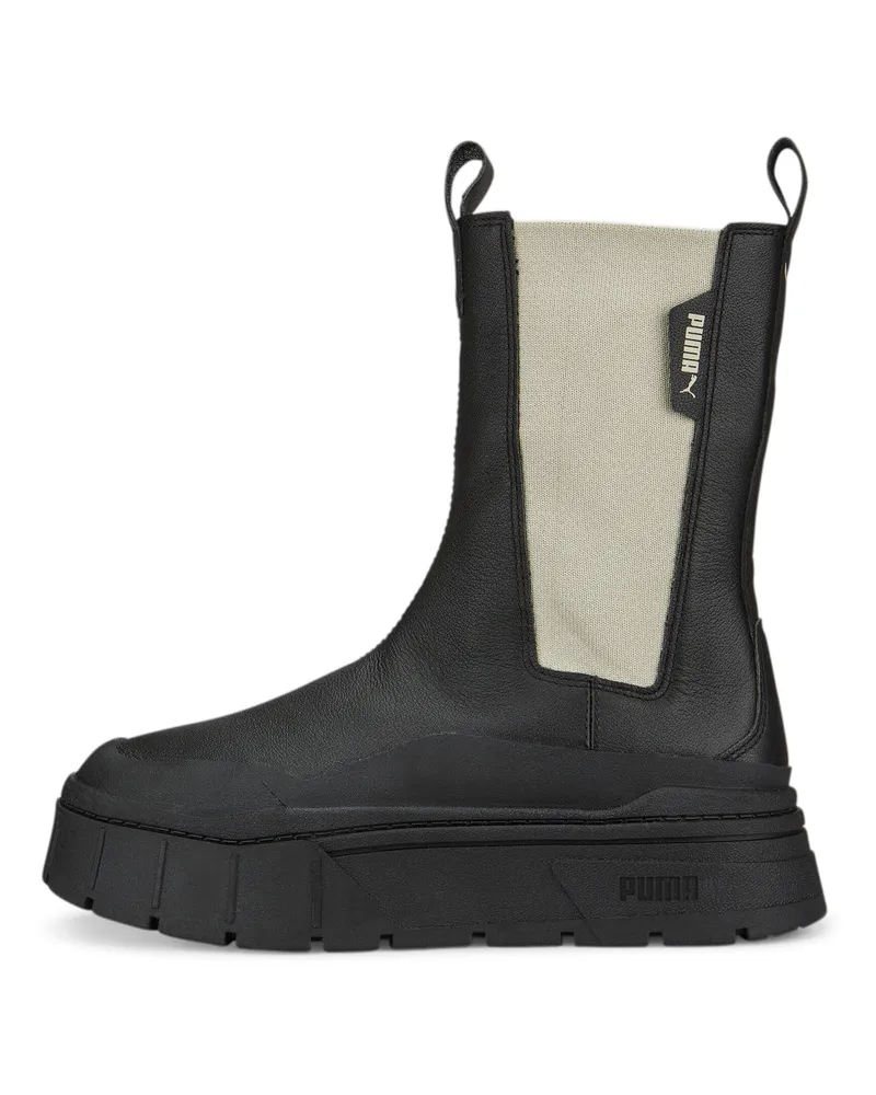 Puma Mayze Stack Chelsea Damen schwarze Stiefel Schwarz