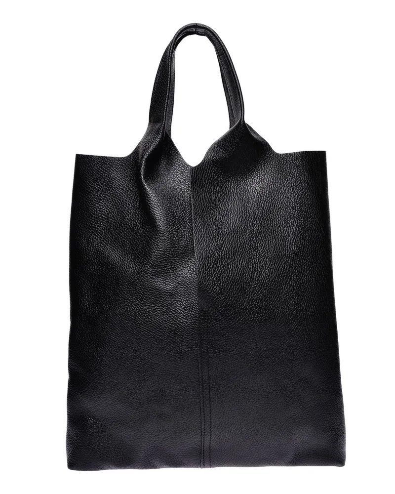 Anna Luchini Schwarz Rindsledertasche Schwarz