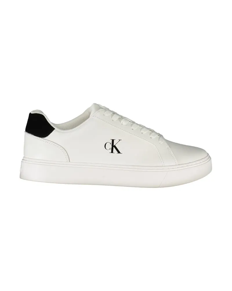 Calvin Klein Bianco Polyurethan Herren Sneaker Weiß
