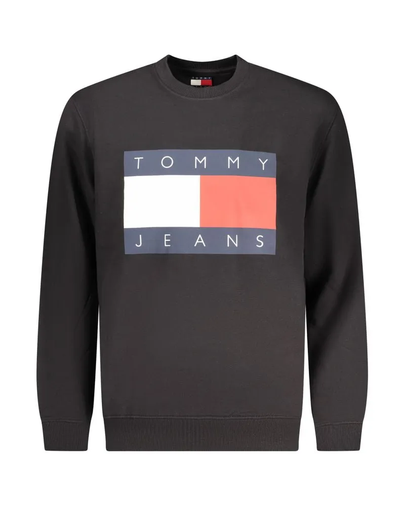 Tommy Hilfiger Schwarzes Baumwoll Sweatshirt für Herren Schwarz