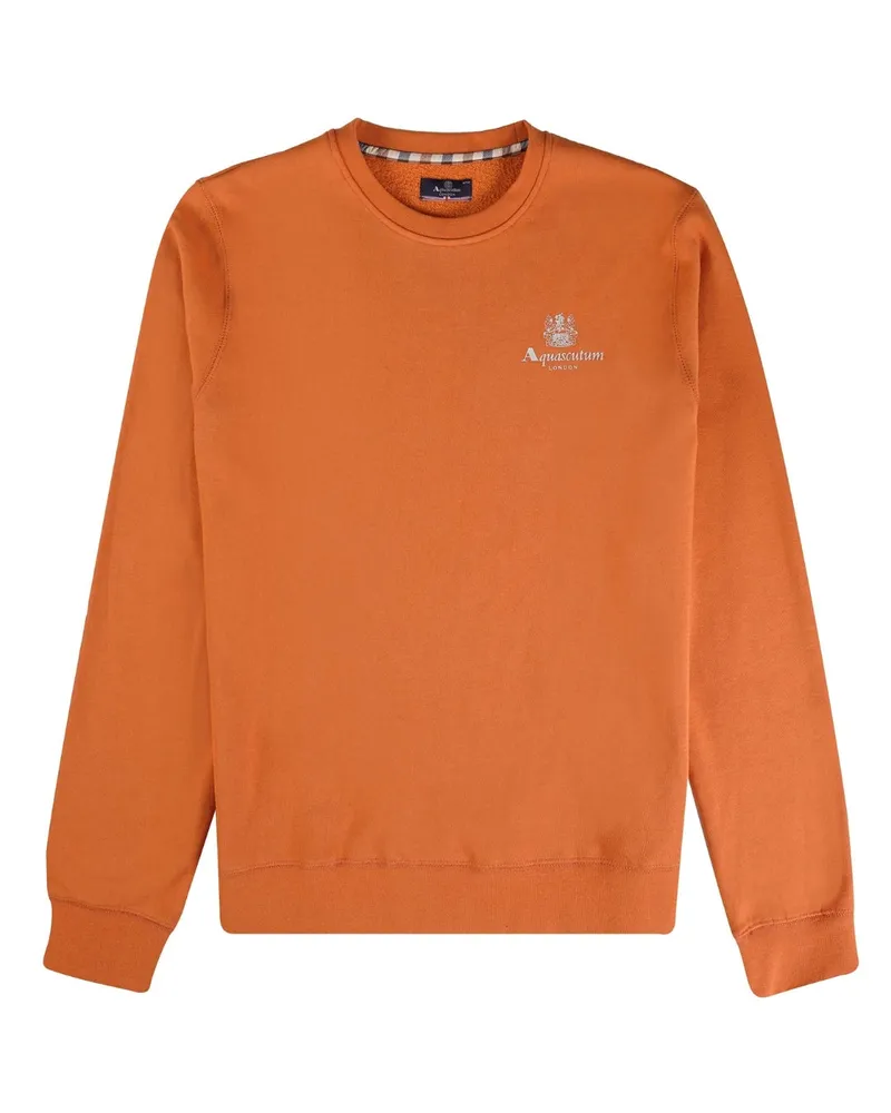 Aquascutum Active - Oranges Sweatshirt mit kleinem Logo Orange