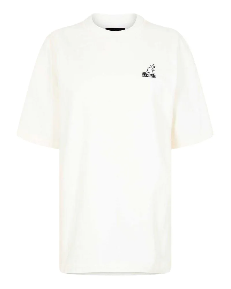 Kangol T-Shirt für Damen, Übergroß (Weiß Weiß