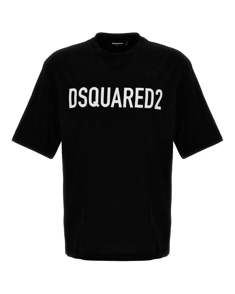 Dsquared2 T-shirt Mit Auffälligem Logo (schwarz Schwarz