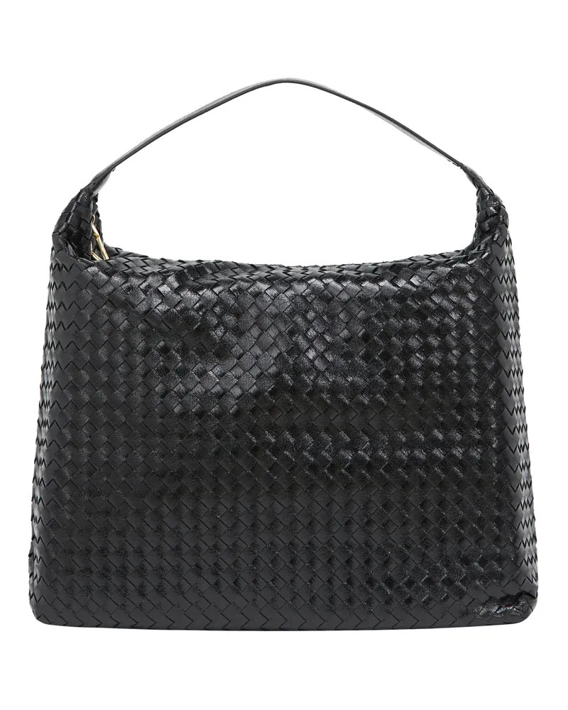 FAINA Hobo-Tasche Hobo-Tasche Frauen Schwarz Schwarz