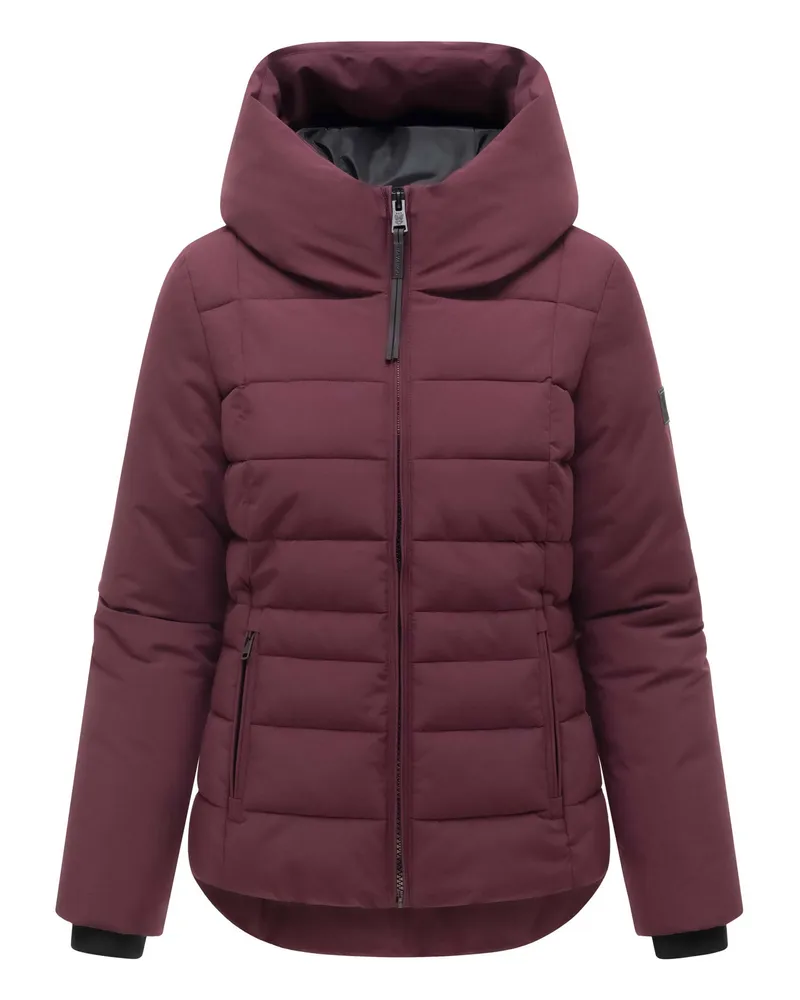 NAVAHOO Gesteppte Jacke mit Kapuze für Damen - Rot Rot