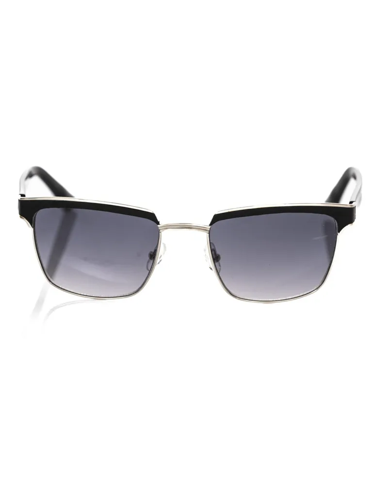 Frankie Morello FR22135 quadratische Sonnenbrille - Schwarz Schwarz
