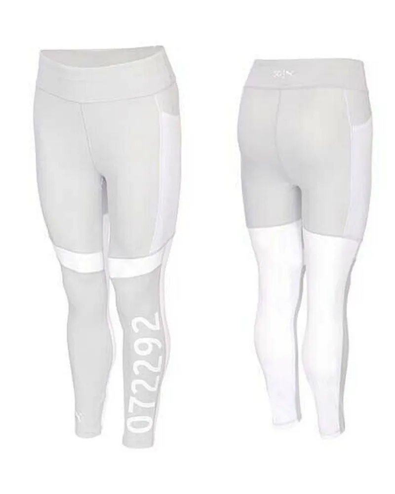 Puma x Selena Gomez Stretch Taille Hellgrau Frauen enge Leggings 518523 02 Weiß