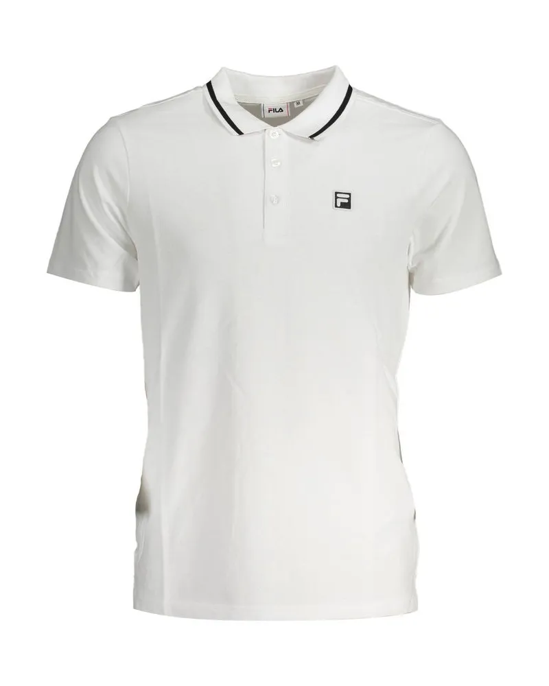 Fila Klassisch geschnittenes Polo-Shirt mit kurzen Ärmeln Weiß