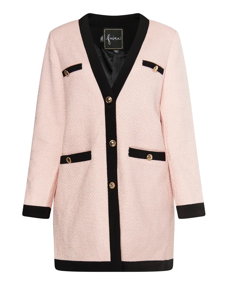 FAINA Bouclé-Blazer Damen rosa Rosé