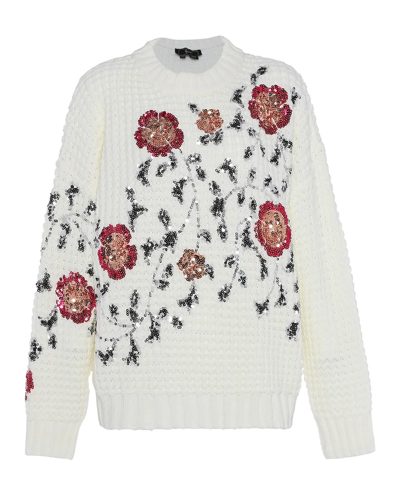 FAINA Pullover Damen Wollweiß Wollweiß
