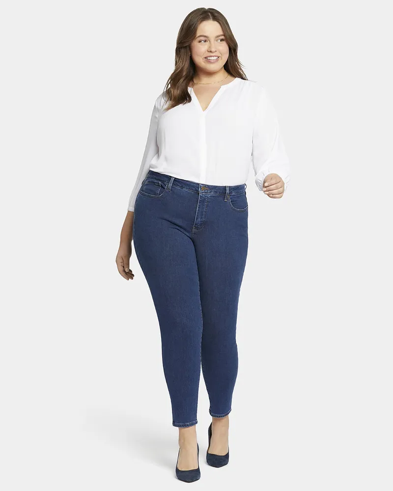 NYDJ not your daughter's Jeans  Ami Skinny Jeans Mittelblau Premium Denim (Plus Mittelblau