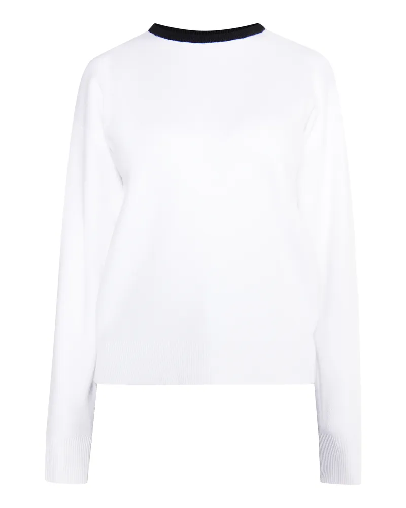 Usha Strickpullover Damen weiss schwarz Weiß