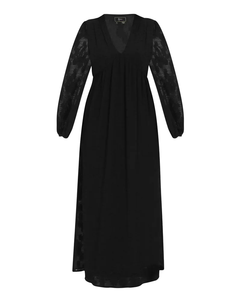FAINA Kleid Frauen Schwarz Schwarz