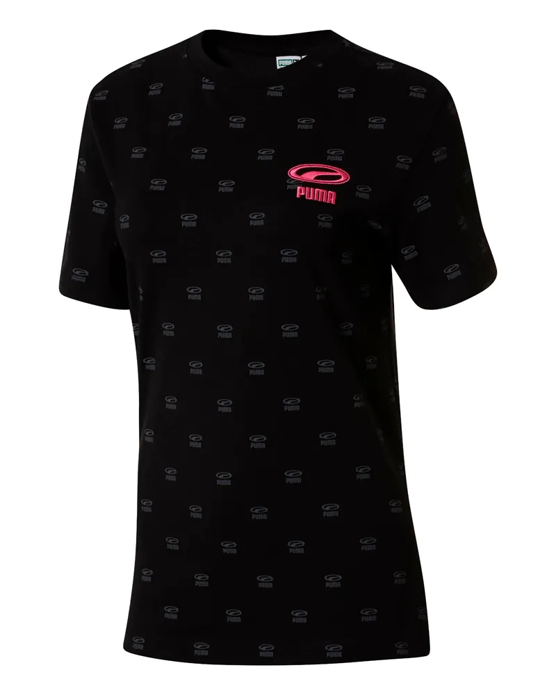 Puma womens og überall über druckt Schwarz