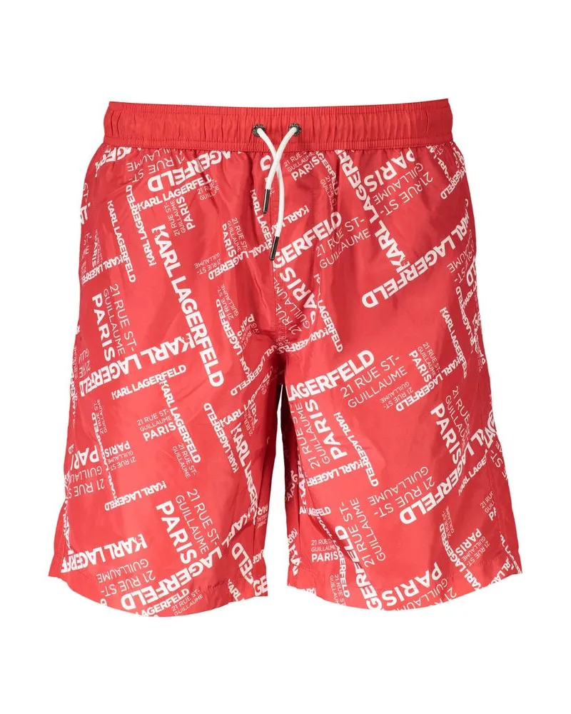 Karl Lagerfeld Rote Polyester Herren Bademode Rot