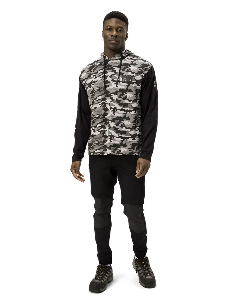 Caterpillar Footwear Kapuzenshirt mit langen Ärmeln aus Baumwolle für Herren in Grau Grau