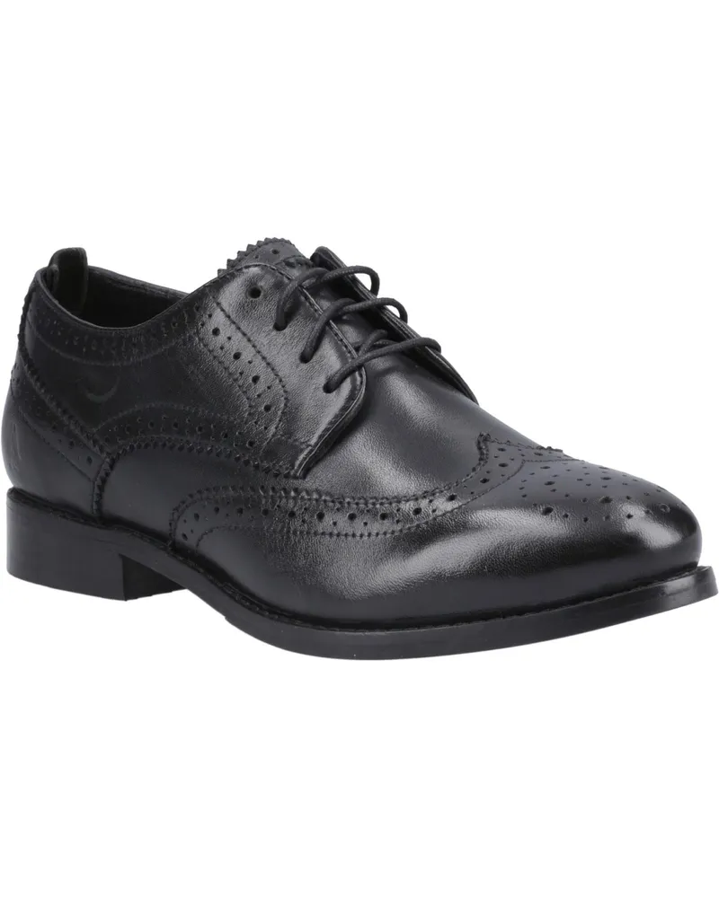 Hush Puppies Natalia Damen Brogues Schuhe aus Schwarzem Leder/Schwarz Schwarz