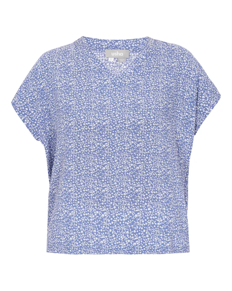 Usha Bluse für Frauen, blau/weiß - Blau Blau