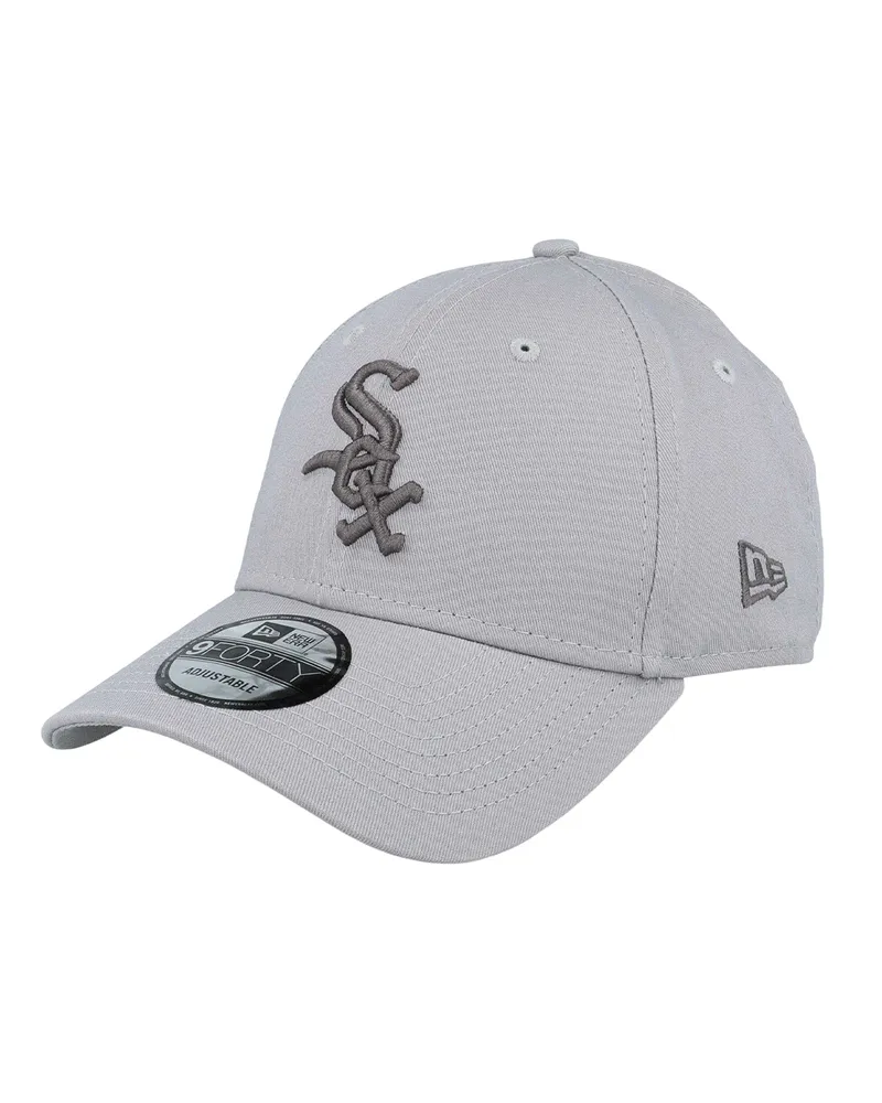 New Era Baseball-Mütze für Herren/Damen Unisex (Grau/Weiß Grau