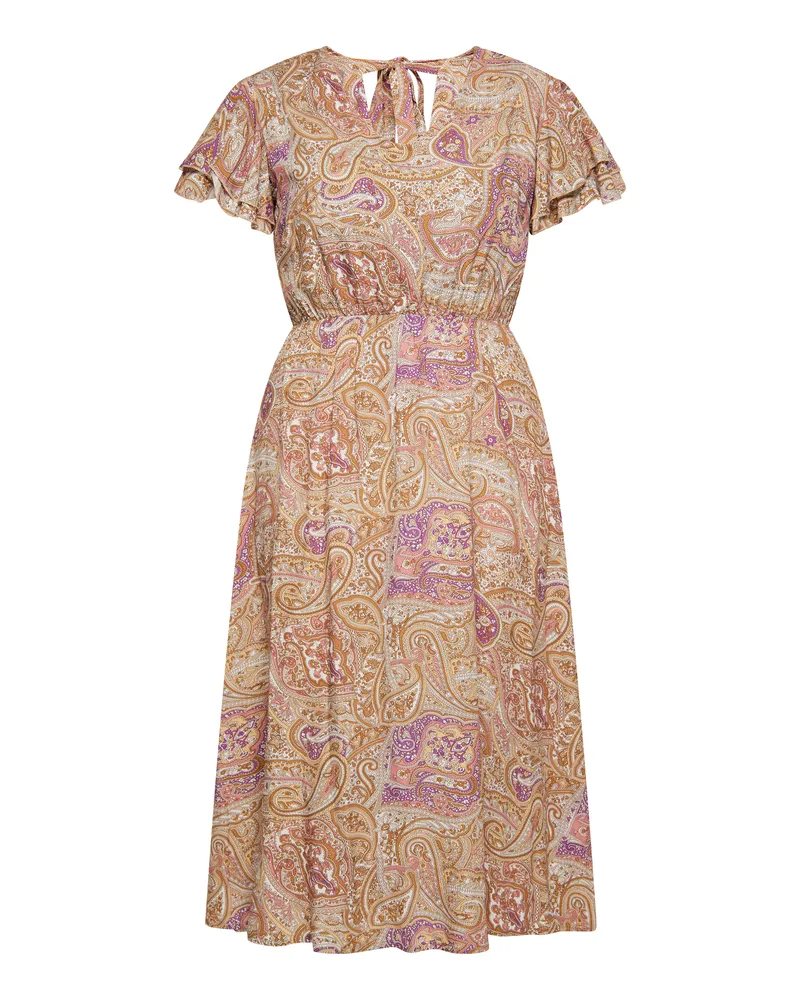 Usha Kleid mit Paisley-Print Damen mehrfarbige Flieger Mehrfarbig