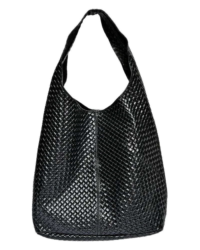 Luisa Vannini Schwarz Rindsledertasche Schwarz