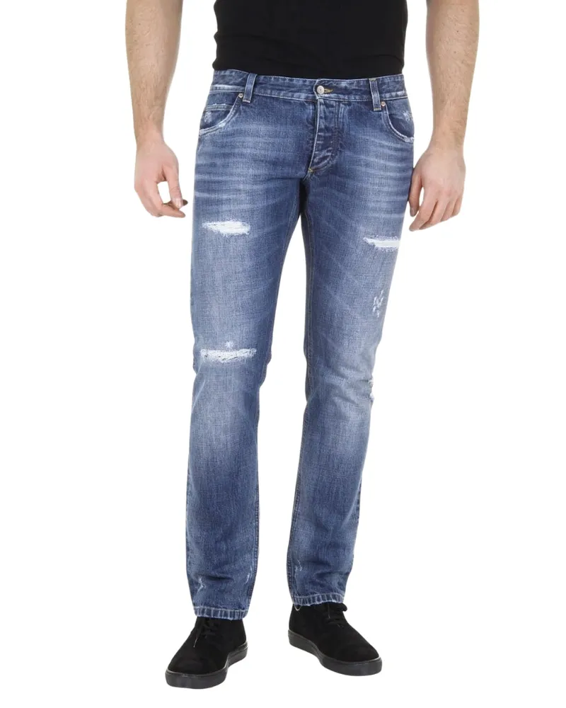 Dolce & Gabbana Zerrissene Jeans - Blau Blau