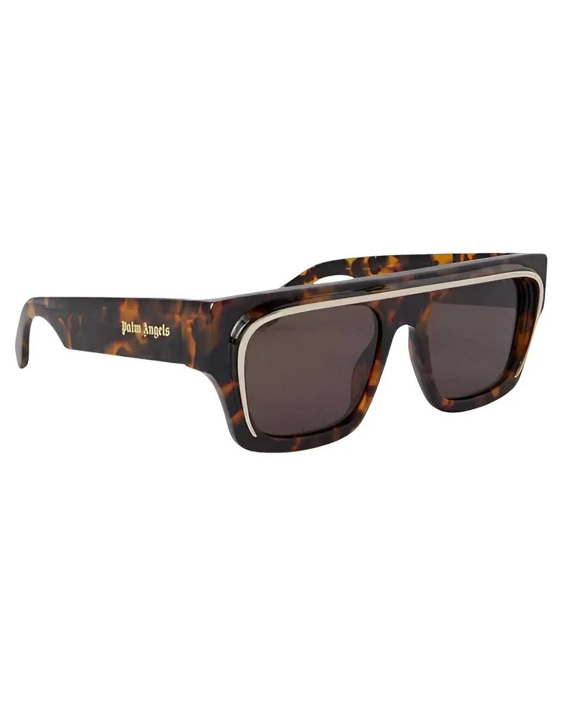 Palm Angels Salton" Rechteck-Sonnenbrille für Herren, Azetat, Nylon (Braun Braun