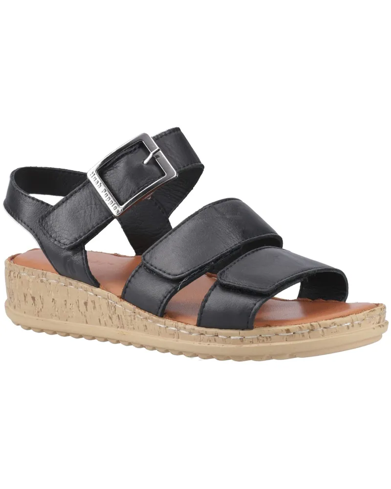 Hush Puppies Eliana Leder-Sandalen für Damen - Schwarz Schwarz