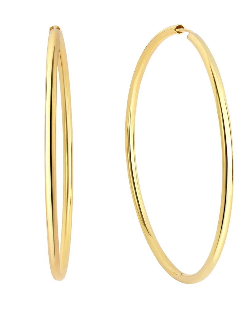 Celesta Creolen aus 925er Sterlingsilber, gelb vergoldet - Gold Gold