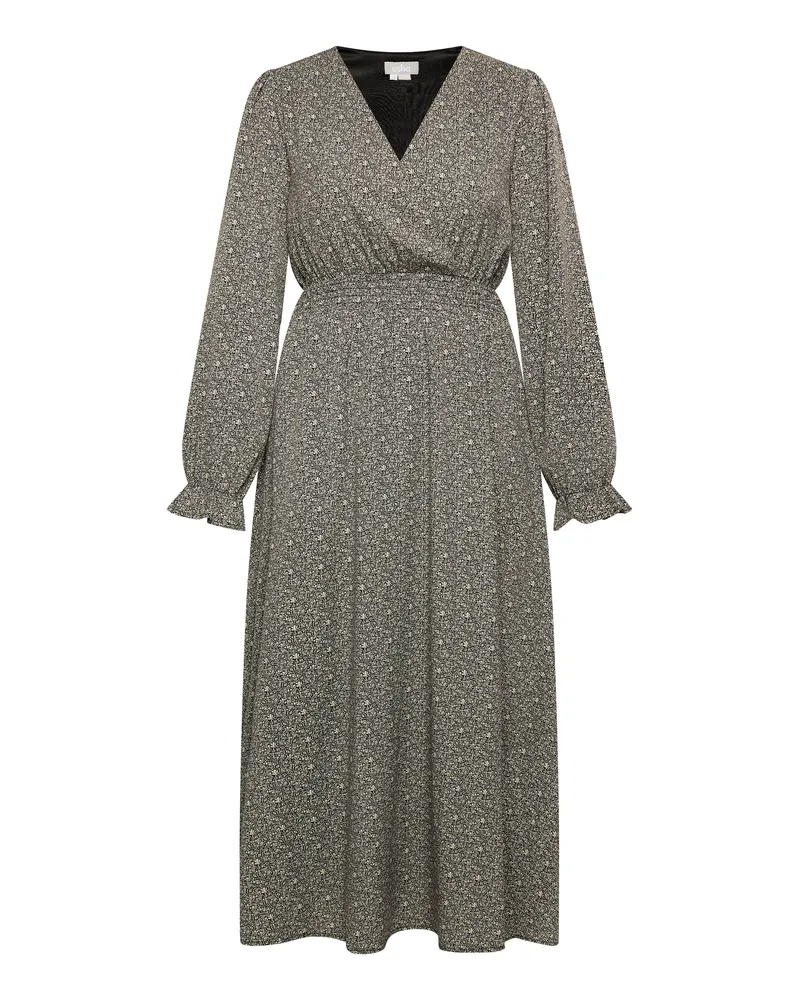 Usha Maxikleid mit Allover-Print Damen schwarz/beige Schwarz