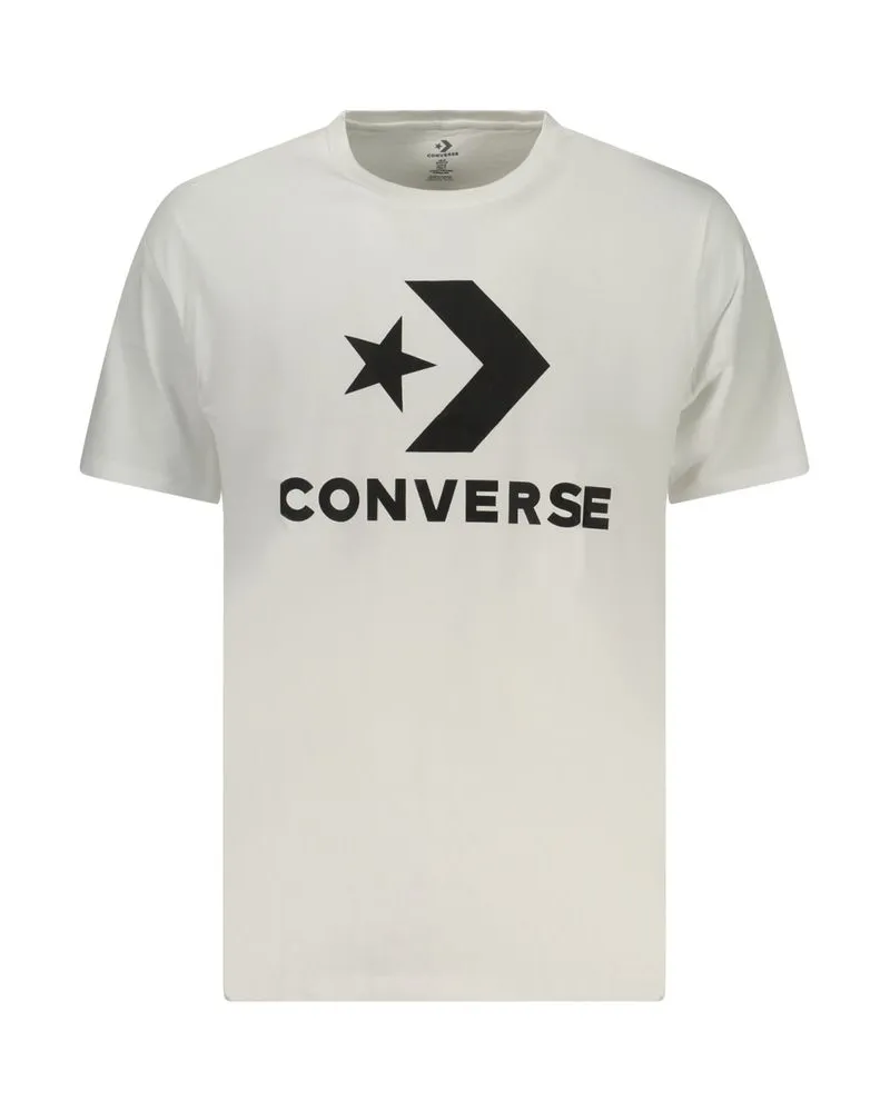 Converse Bianco Baumwoll-T-Shirt - Weiß Weiß