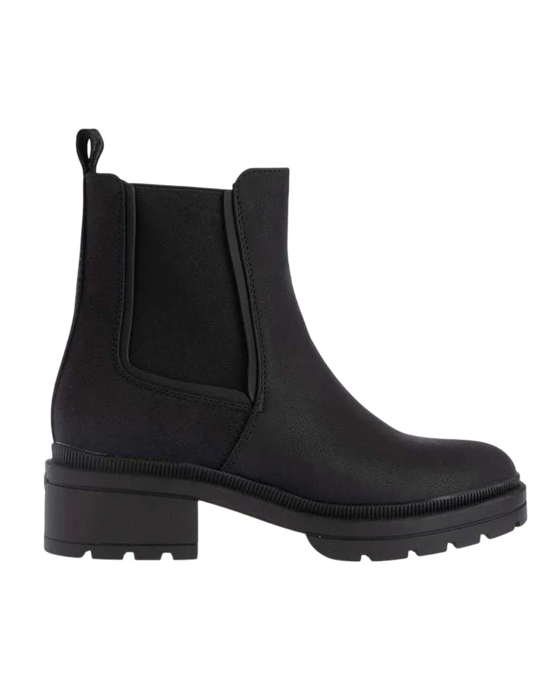 Rocket Dog Iggie" Stiefeletten für Damen, Klobiger Absatz (Schwarz Schwarz