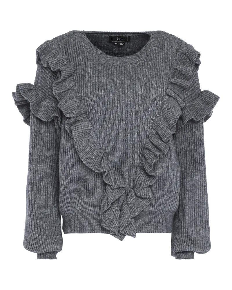 FAINA Damenpullover, meliert - Grau Grau