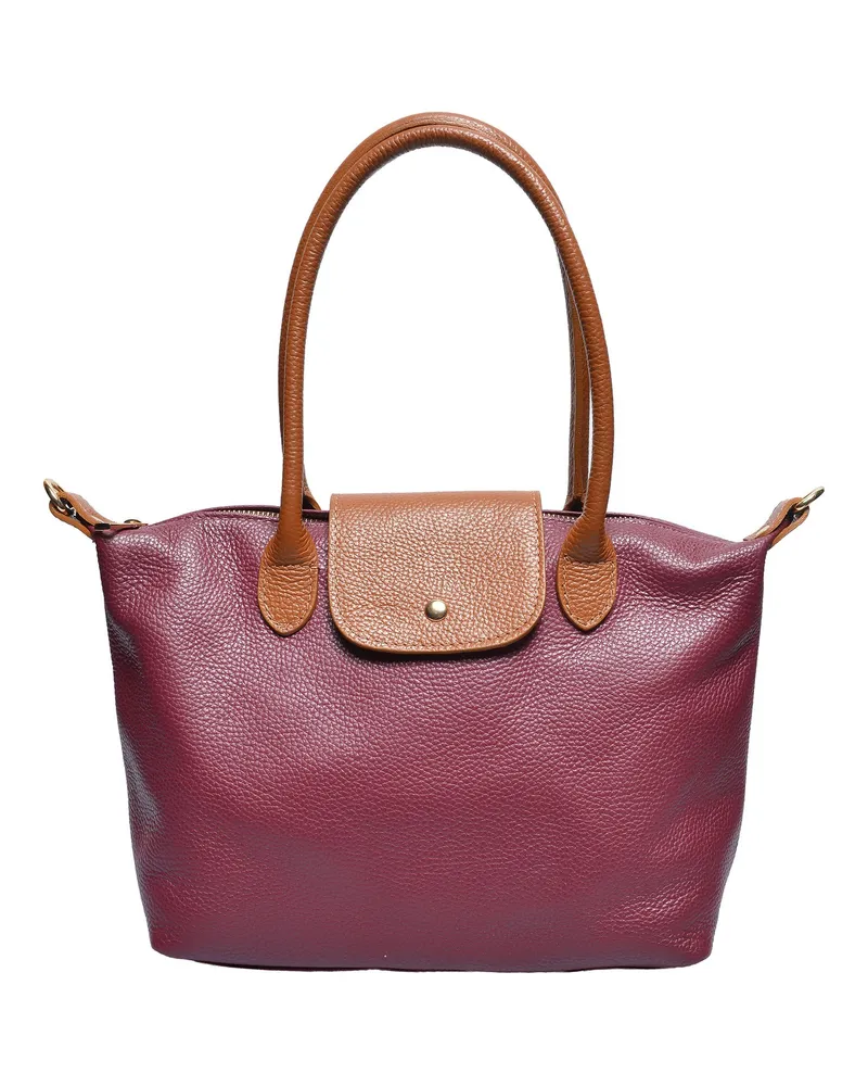 Anna Luchini Weinfarbe Rindsledertasche Weinrot
