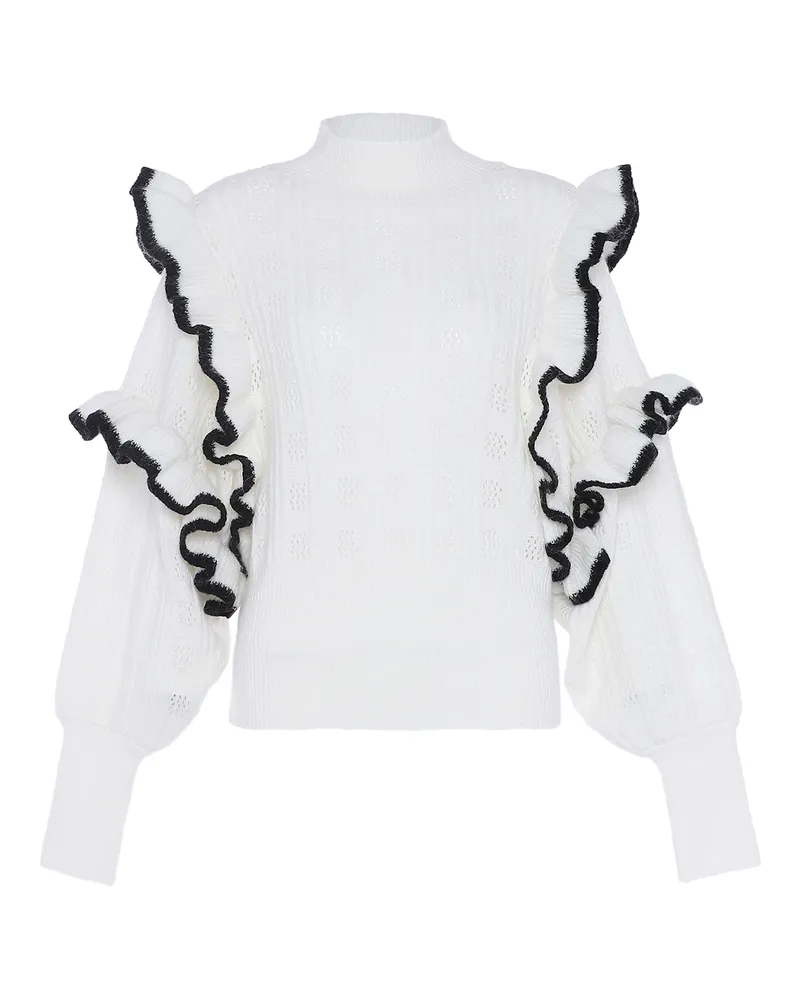 FAINA Strickpullover für Damen - Wollweiß Wollweiß