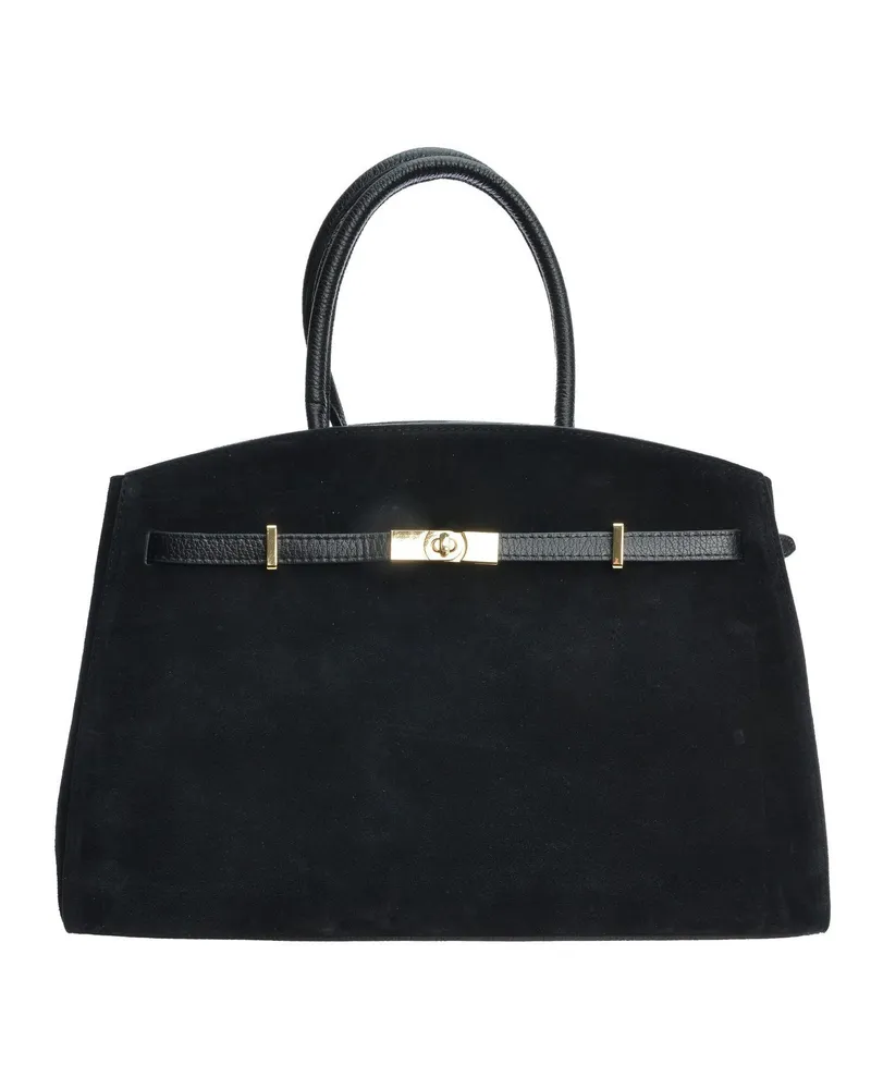 Isabella Rhea Schwarz Rindsledertasche Schwarz
