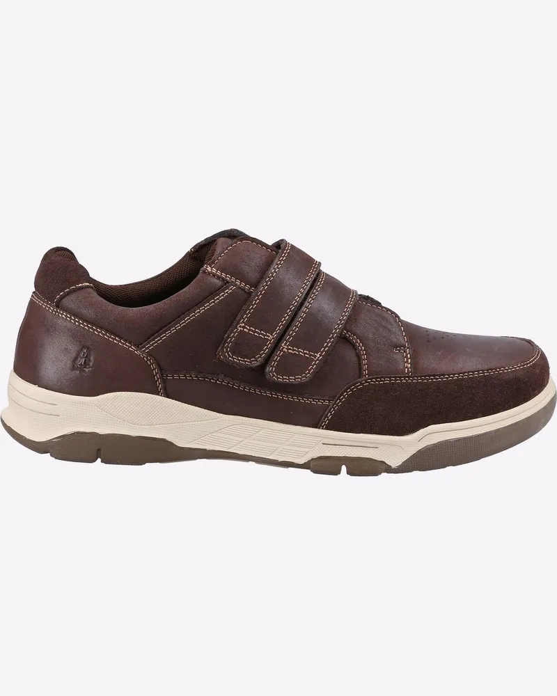Hush Puppies Fabian Double Strap Leder Herren Braune Slipper Braun