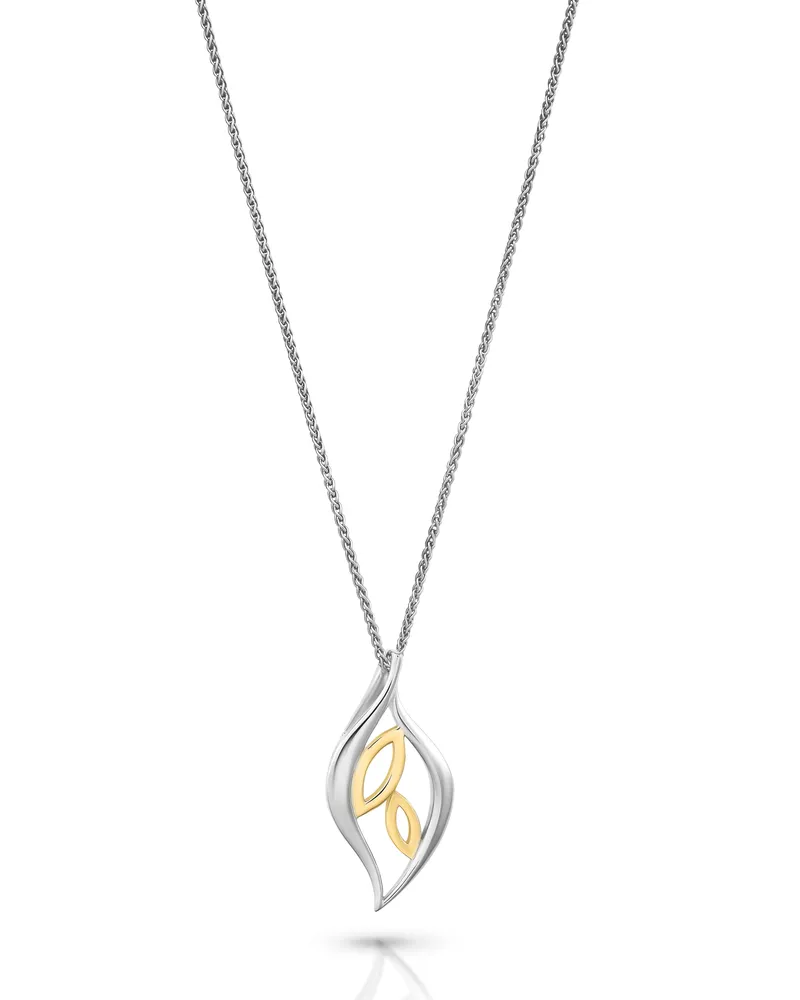 Orphelia Charlotte' Damen-Kette mit Anhänger aus 925er Sterlingsilber – Silber/Gold ZH-7523 Silber