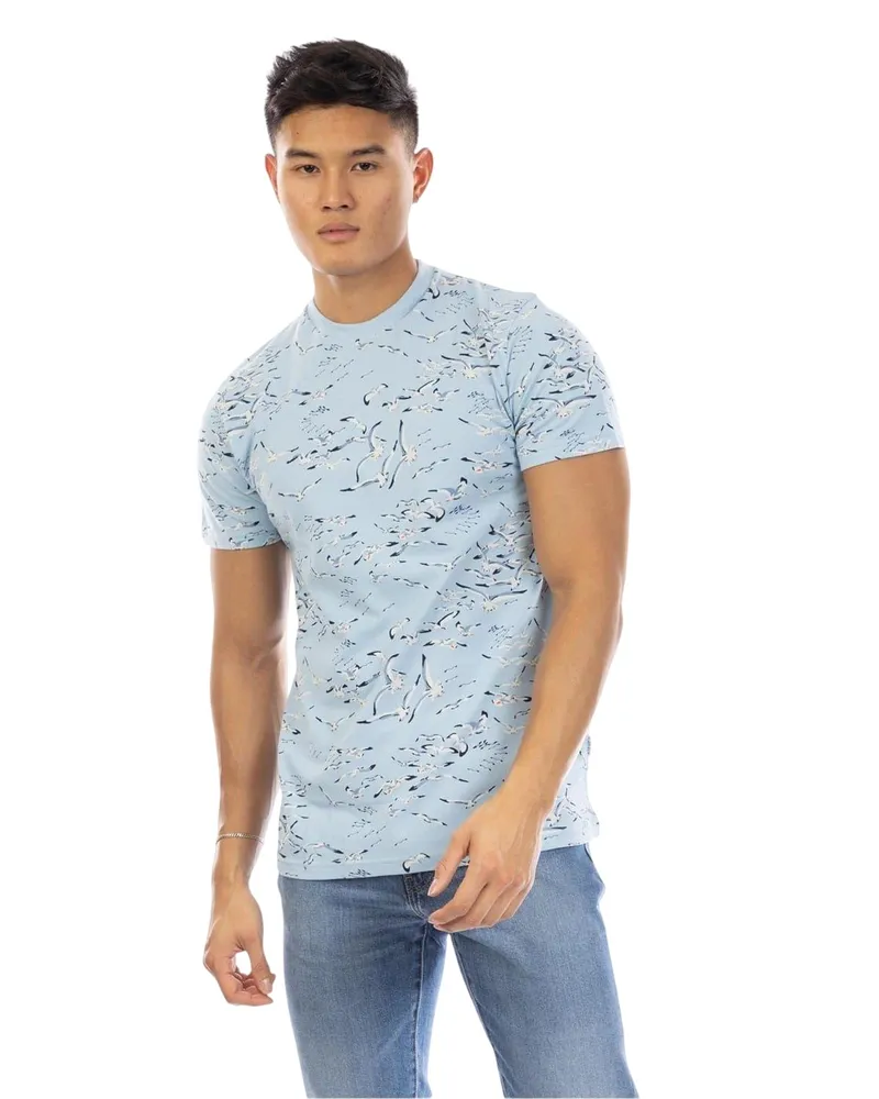 Peter Werth T-Shirt für Herren, Rundhalsausschnitt (Blau Blau