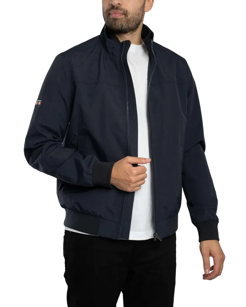 Superdry. Nylon Harrington Jacke, Blau Blau
