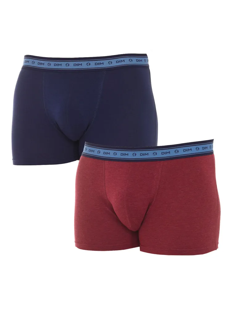DIM Pack-2 Boxershorts Grün Bio atmungsaktives Gewebe D0A6C Mann Mehrfarbig