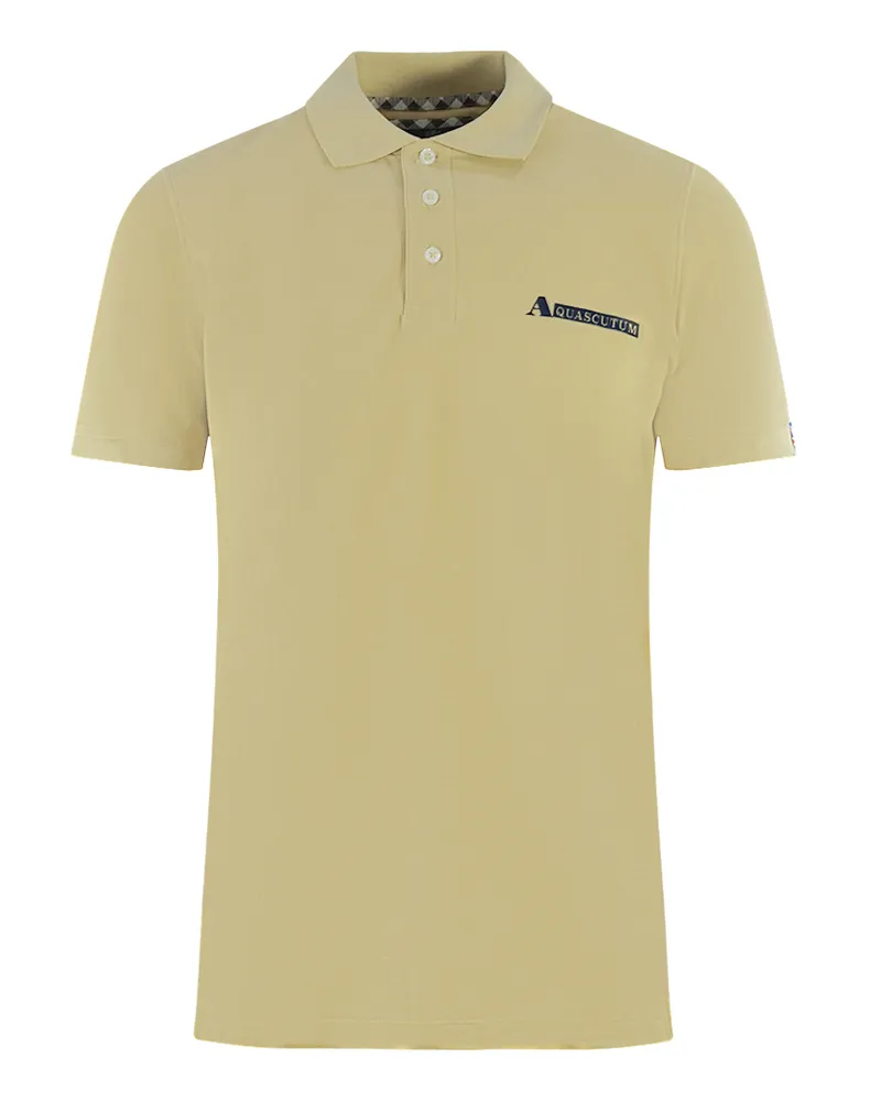 Aquascutum Boxed Logo Beige Poloshirt Beige
