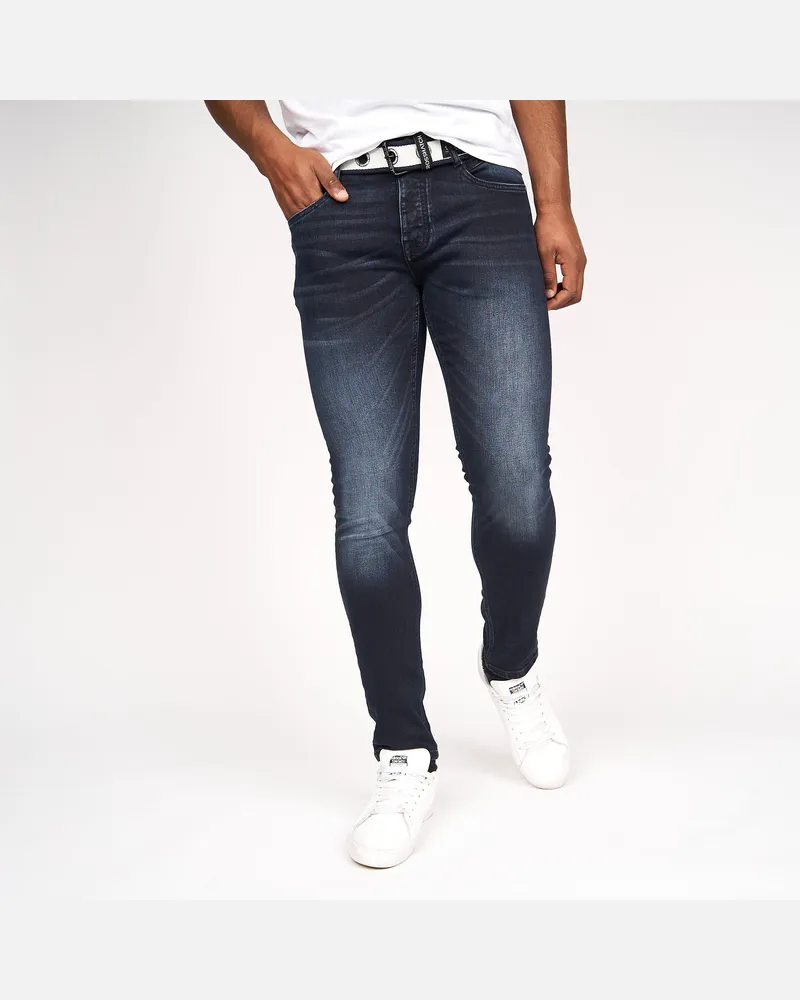 CrossHatch Barbeck" Jeans für Herren (Dunkelblau Marineblau