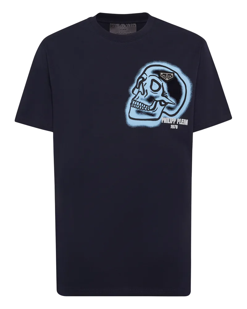 Philipp Plein T-Shirt Rundhalsausschnitt Ss Skull Dunkelblau