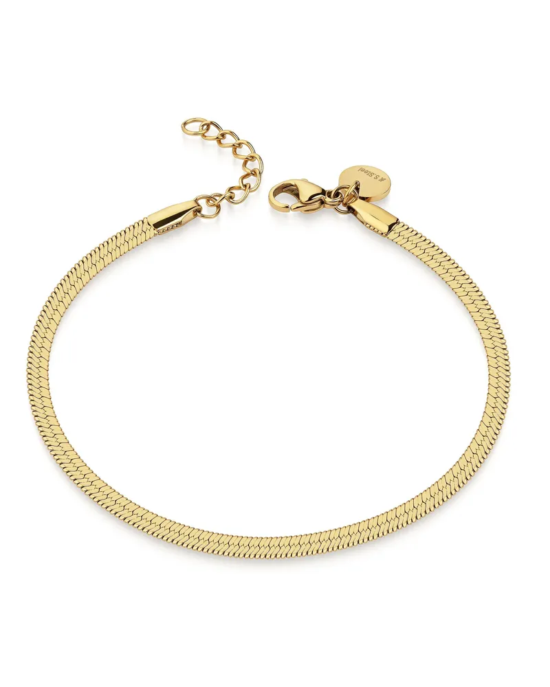 ZEEme Stainless Steel Armband Stahl PVD gelb 18+2cm Gold
