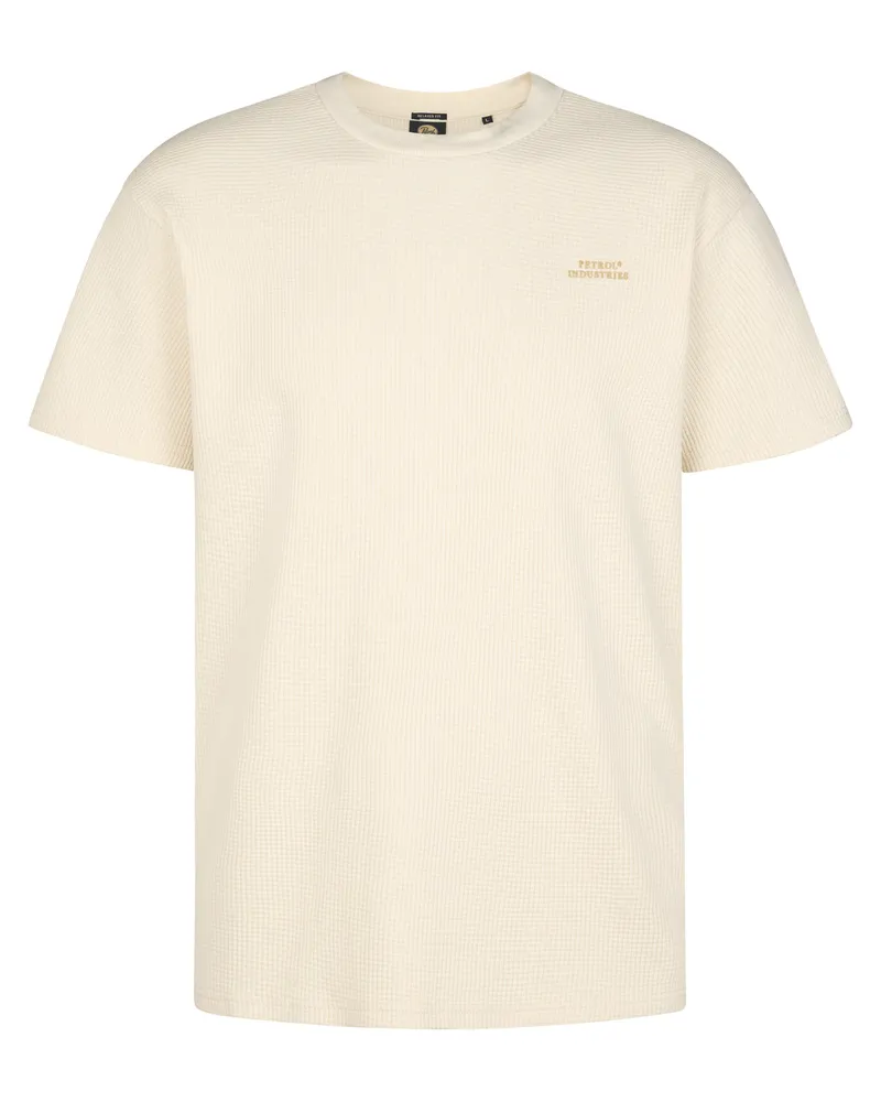 Petrol Industries Logo-T-Shirt für Herren - Wollweiß Wollweiß
